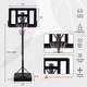 preview thumbnail 2 of 5, Roomfitters Portable Basketball Hoop, Adjustable Height 7.5-10ft, 44 Inch Backboard, Stable Base and Wheels, Black