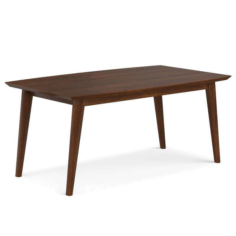 WYNDENHALL Tierney SOLID WOOD 66 inch Wide Rectangle Mid Century Modern Dining Table - 66 W x 40 D x 30 H