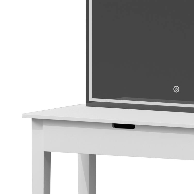 Vanity Desk Set With Mirror For Makeup