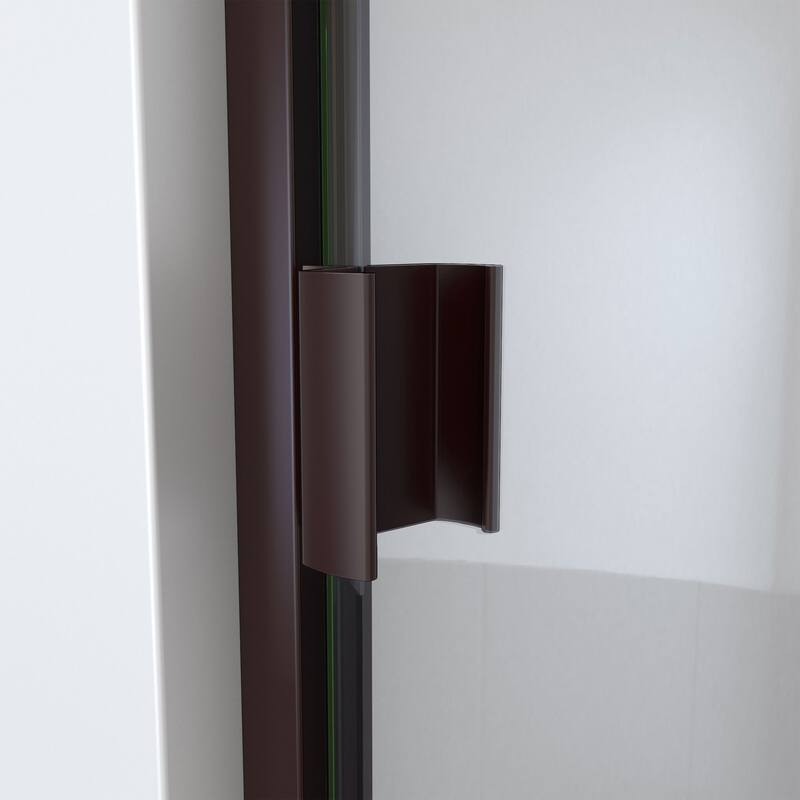 DreamLine Alliance Swing BG 28 in. W x 66 in. H Semi-Frameless Swing Shower Door in Oil Rubbed Bronze and Clear Glass