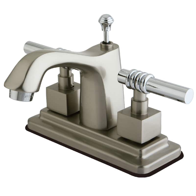 Milano 4 in. Centerset Bathroom Faucet - Brushed Nickel/Polished Chrome