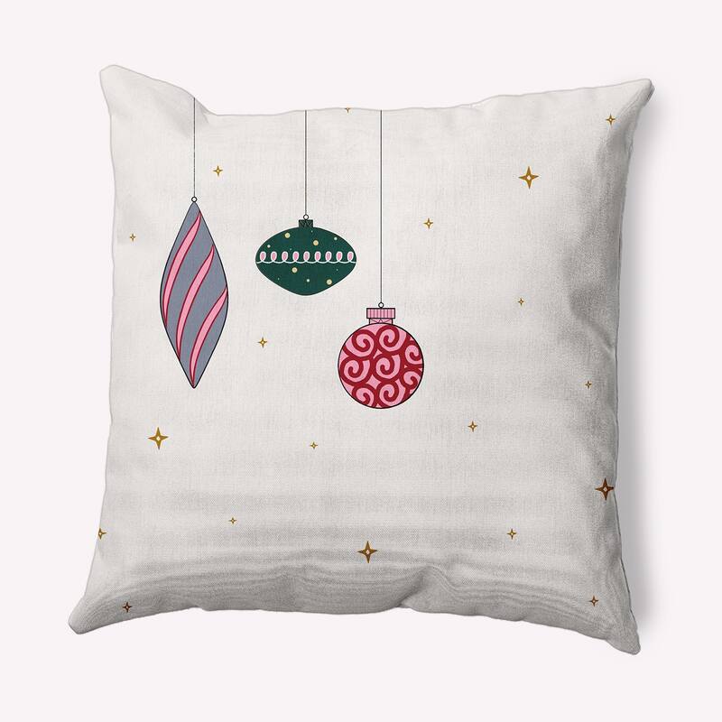Light Bright Christmas Soft Spun Polyester Decorative Throw Pillow - 26 x 26 - Christmas Green