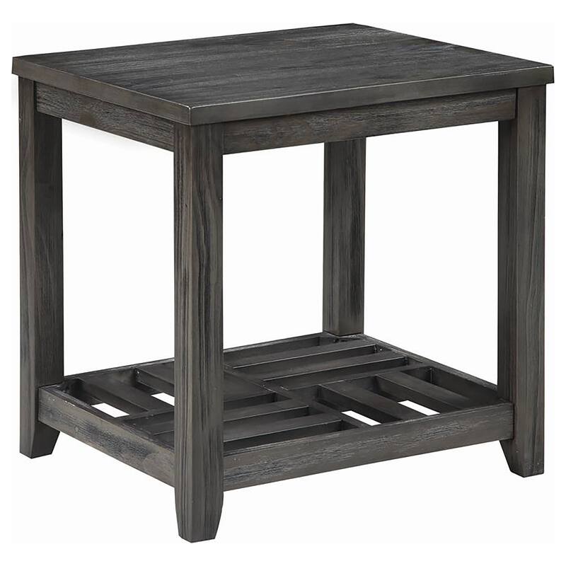 Cliffview 1-shelf Square Wood Side End Table Grey - Wood - Grey