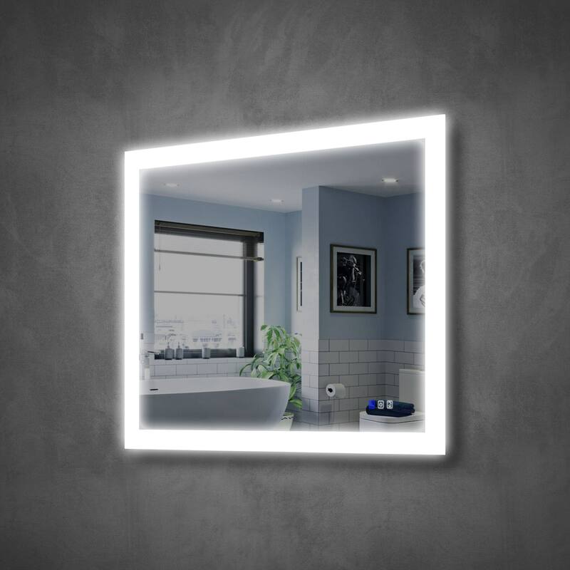 Bathroom Wall Mounted Frameless LED Mirror Super Bright Light With Anti-Fog (Horizontal/Vertical)