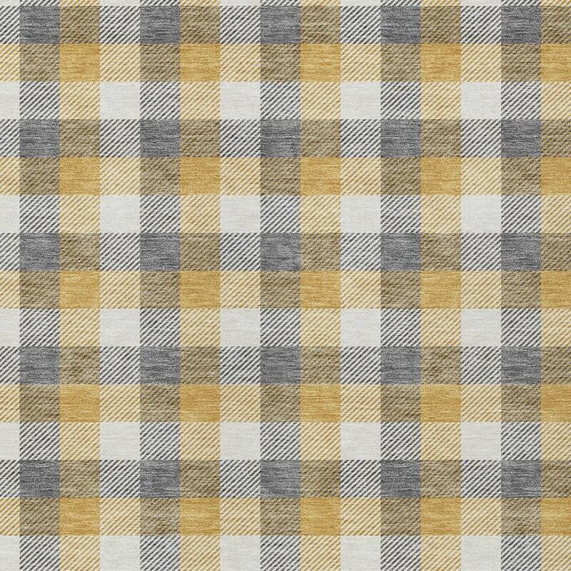 HomeRoots Plaid Transitional Rectangle Outdoor Rug