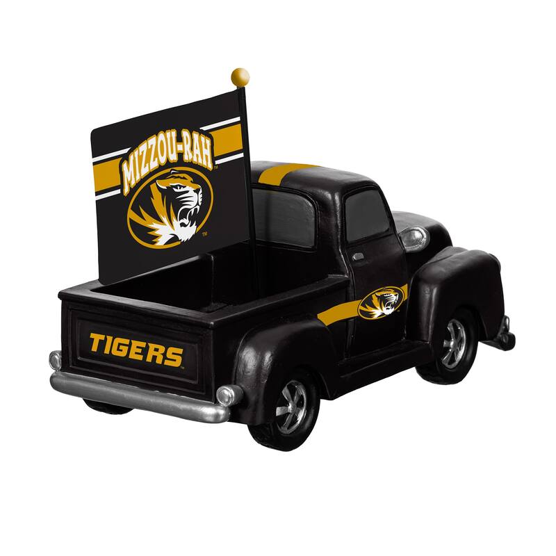 NCAA Rally Truck Garden Statue with Team Flag