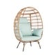 Patio Wicker Egg Chair Outdoor Recliner Egg Swing Hammock Chair - On ...