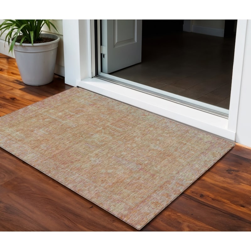 HomeRoots Oriental Traditional Rectangle Outdoor Rug - 3' x 5'