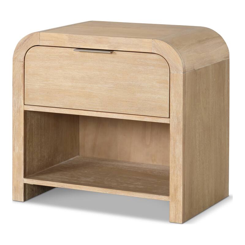 Furniture of America Elowyn 3-Piece Natural Solid Wood Chest and 2-Nightstand Bedroom Set