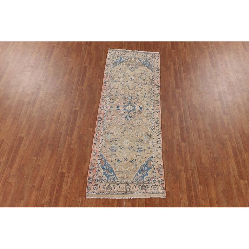 Sarouk Persian Vintage Runner Rug Hand-Knotted Wool Carpet - 3'1" x 8'11"
