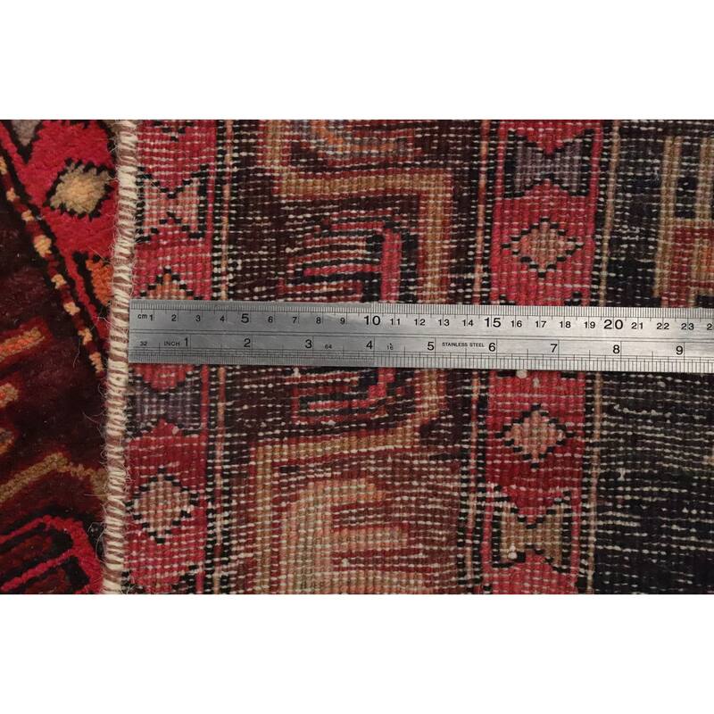 Hand Knotted Oriental 100% Wool Carpet Traditional Tribal Black Ardebil Runner Rug - 9' 7'' X 3' 5''