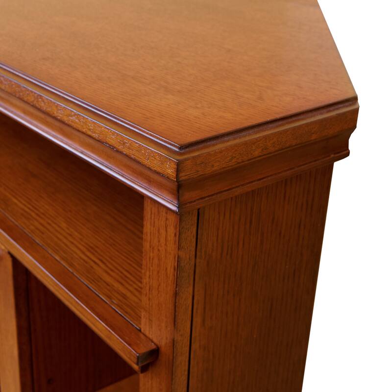 Churchill 51" Oak Corner TV Stand Electric Fireplace by Real Flame On