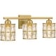 preview thumbnail 3 of 6, Gibson 3-Light Aged Brass Bath Light