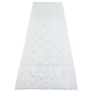 Shahbanu Rugs Rose White Natural Dyes Shiny Wool Hand Knotted White ...