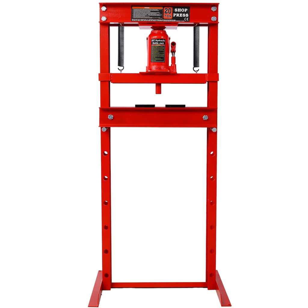 20 Ton Bottle Jack Shop Press, Bend, Straighten, or Press Parts, Install Bearings, U-Joints, Bushings, Ball Joints