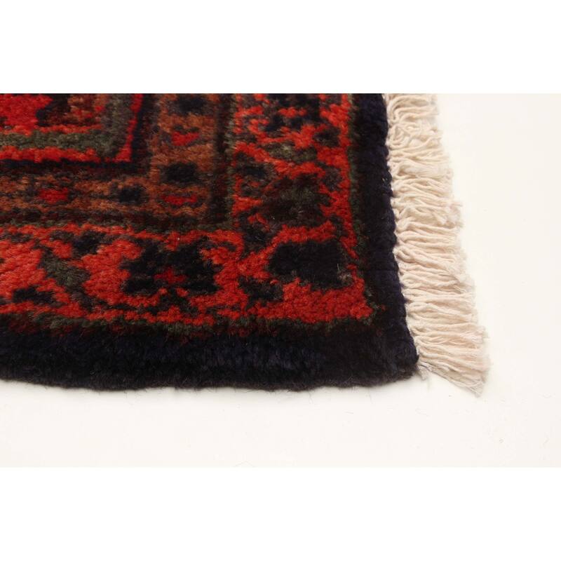 ECARPETGALLERY Hand-knotted Andelz Navy Wool Rug - 3'7 x 9'7