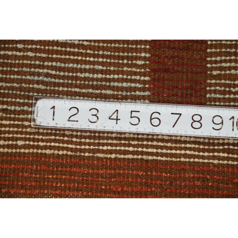 Moroccan Oriental Area Rug Hand-Knotted Beige Tribal Wool Carpet - 6'10" x 9'8"
