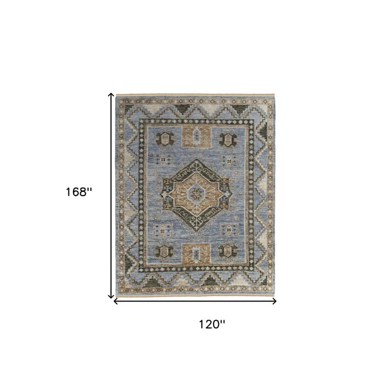 HomeRoots Oriental Traditional Rectangle Area Rug - 168.00 in. x 120.00 in. x 0.40 in.