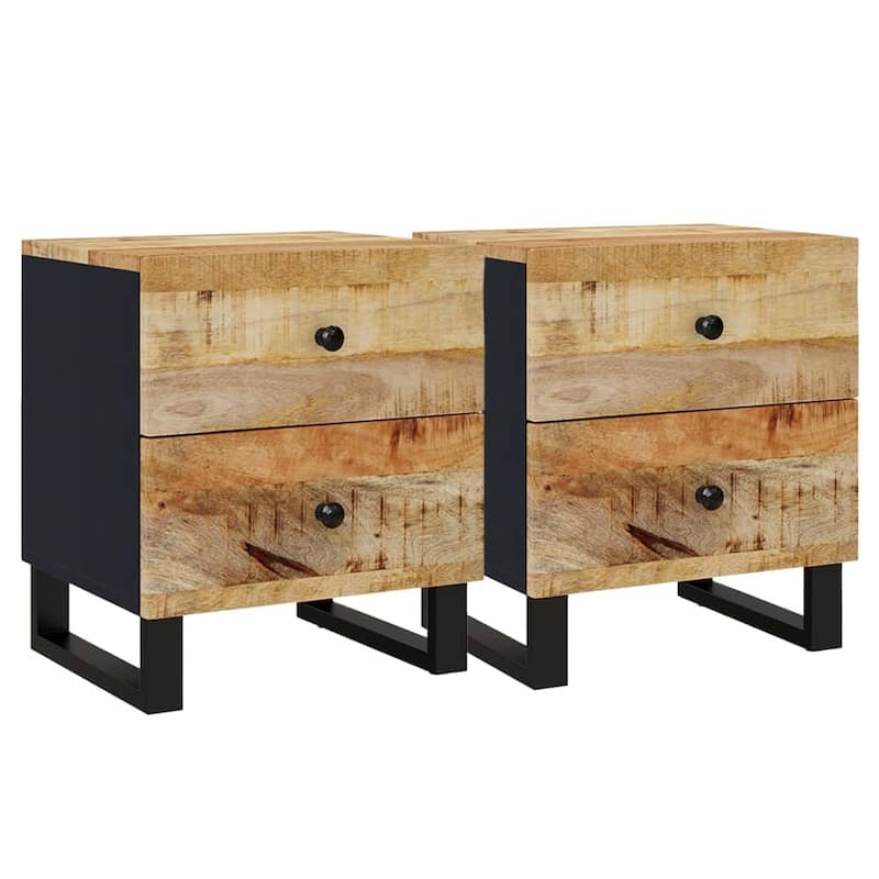 vidaXL Bedside Cabinet 15.7"x13"x18.1" Solid Wood