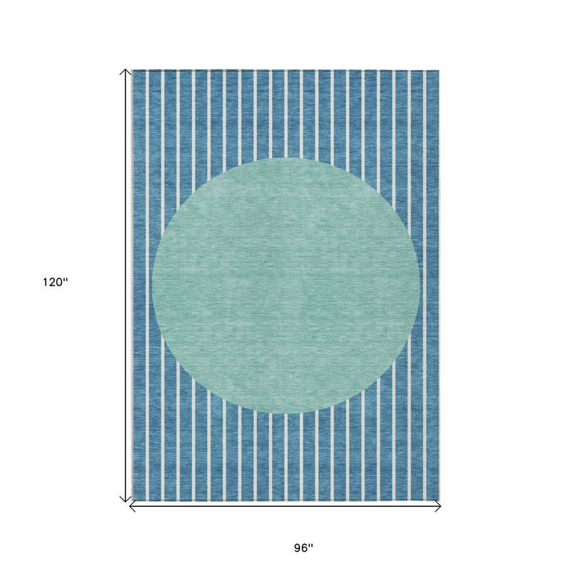 HomeRoots Striped Transitional Rectangle Outdoor Rug