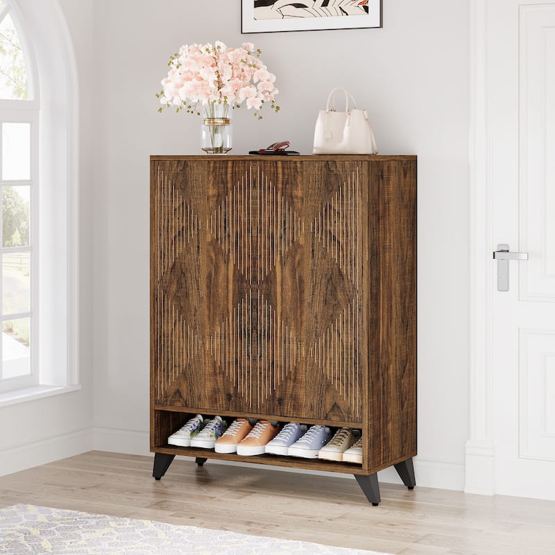 6-tier Modern Shoe Storage Cabinet with Doors for Entryway Living Room