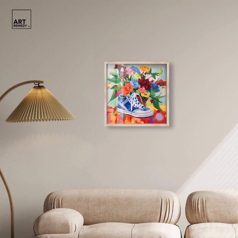 Colorful Sneaker Bouquet Shadowbox by Art Remedy