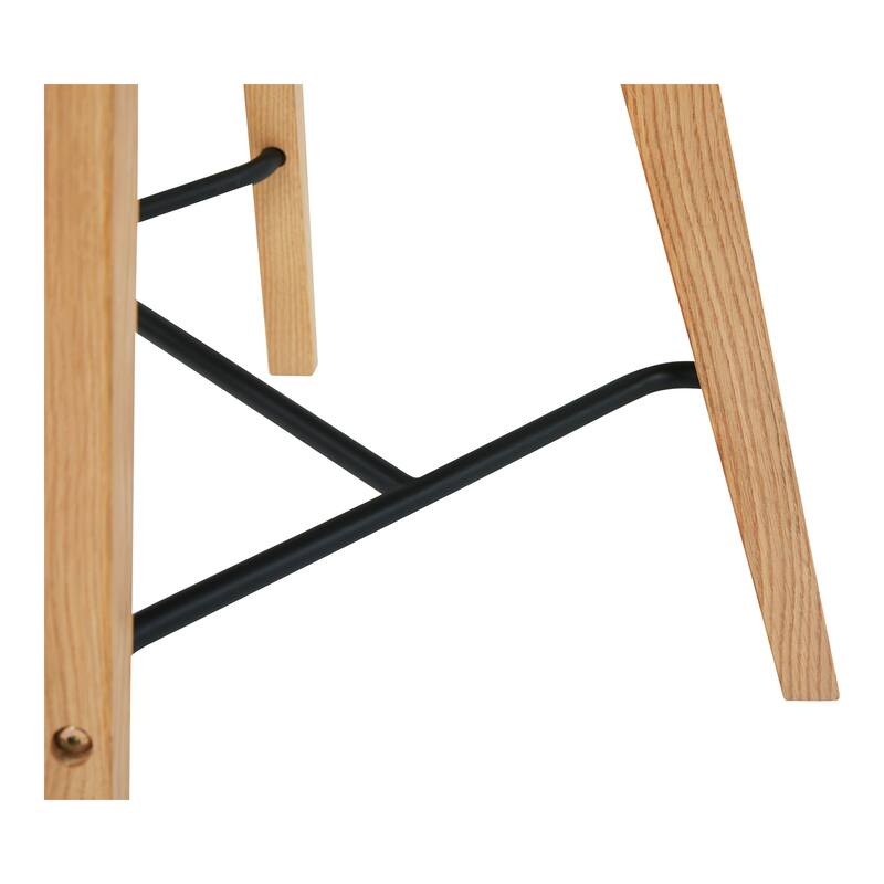 Aurelle Home Natina Modern Wood and Leather Counter Stool