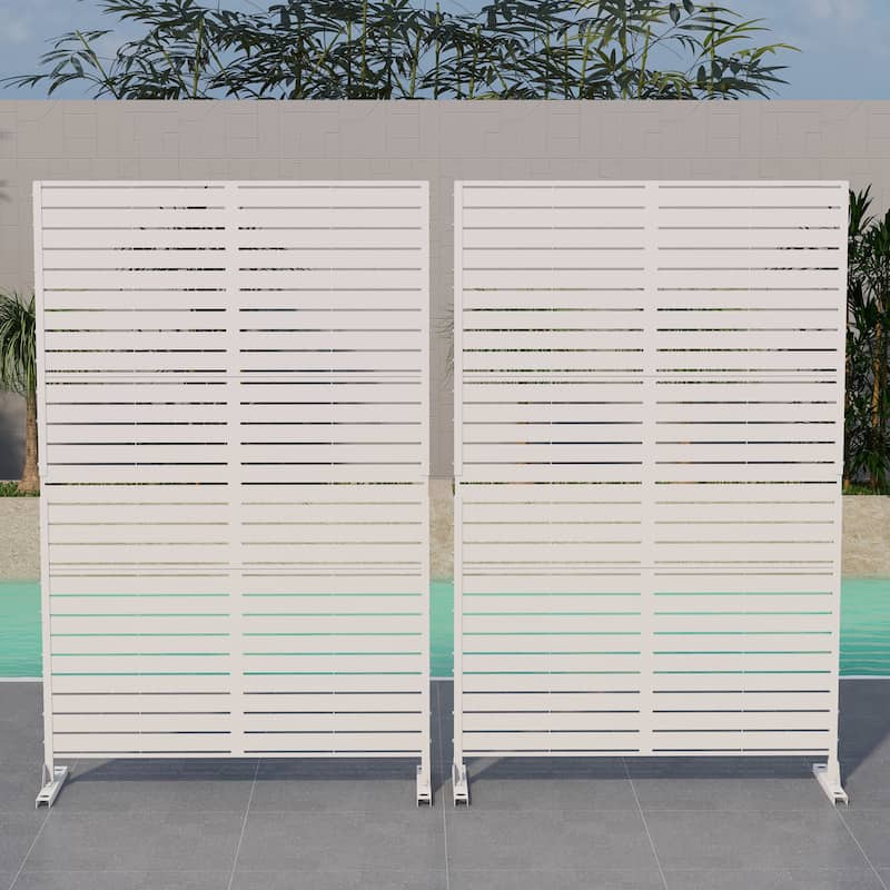 Outdoor Free Standing Metal Privacy Screen