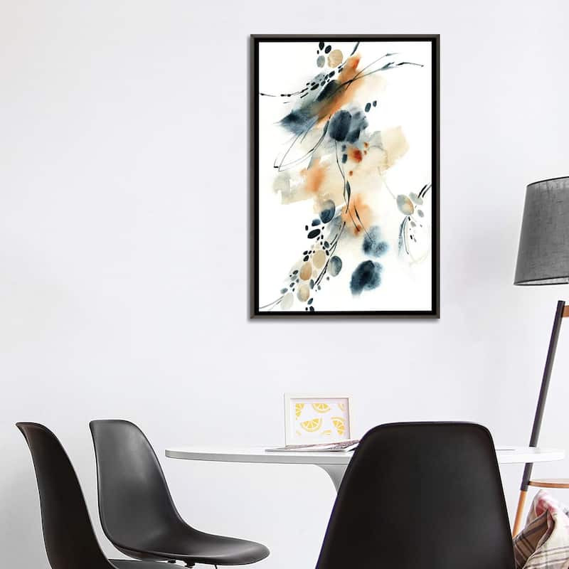 iCanvas "Abstract In Blue And Terracotta III" by Sophie Rodionov Framed