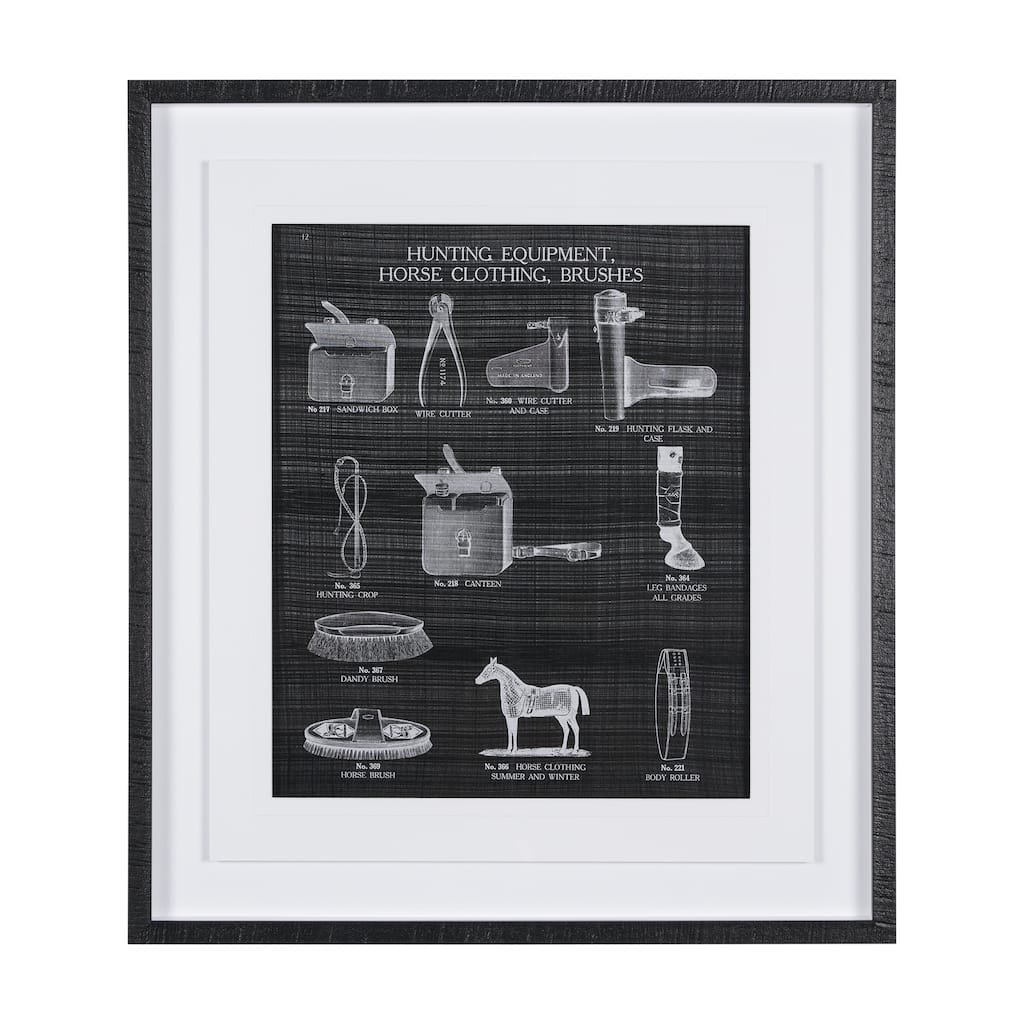 Equestrian Riding IV BW Framed Art Print