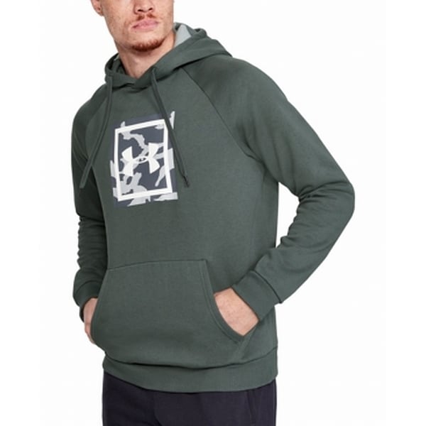 Under Armour Mens Sweater Gray Size Small S Camo Print Pocket Hooded. Opens flyout.