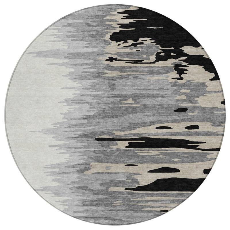 HomeRoots Abstract Transitional Rectangle Outdoor Rug