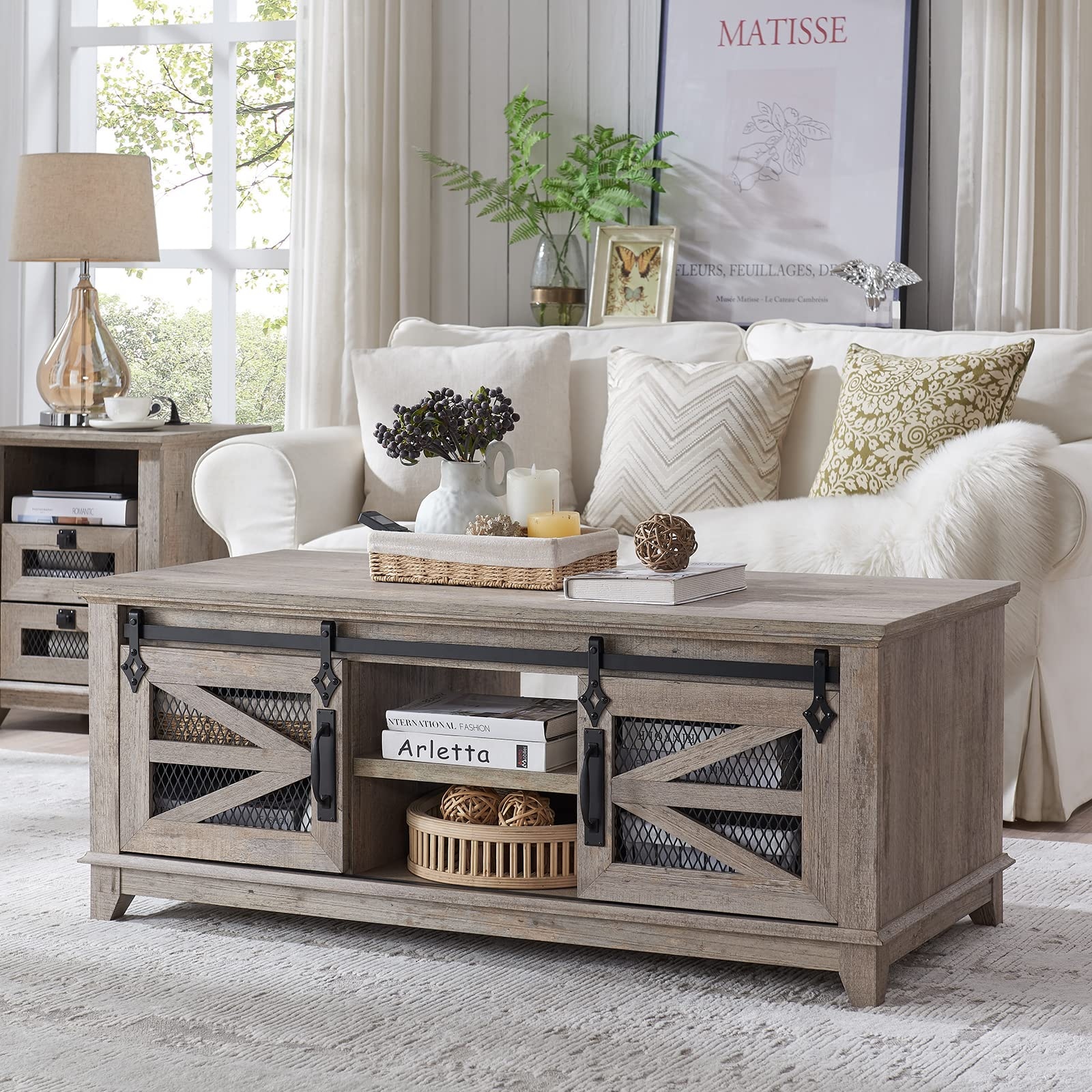 Industrial farmhouse shop coffee table