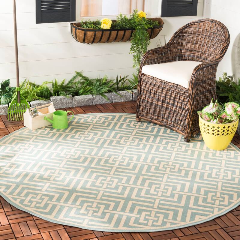 SAFAVIEH Beach House Eliverta Indoor/ Outdoor Waterproof Patio Backyard Rug