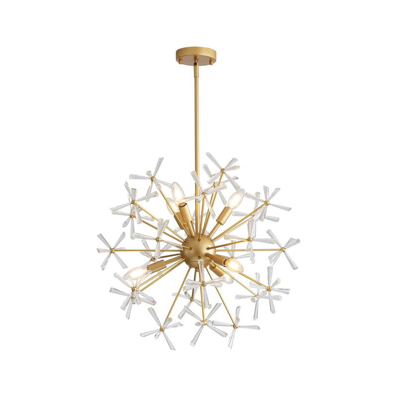 Dandellion 6-Light Chandelier in Matte Gold