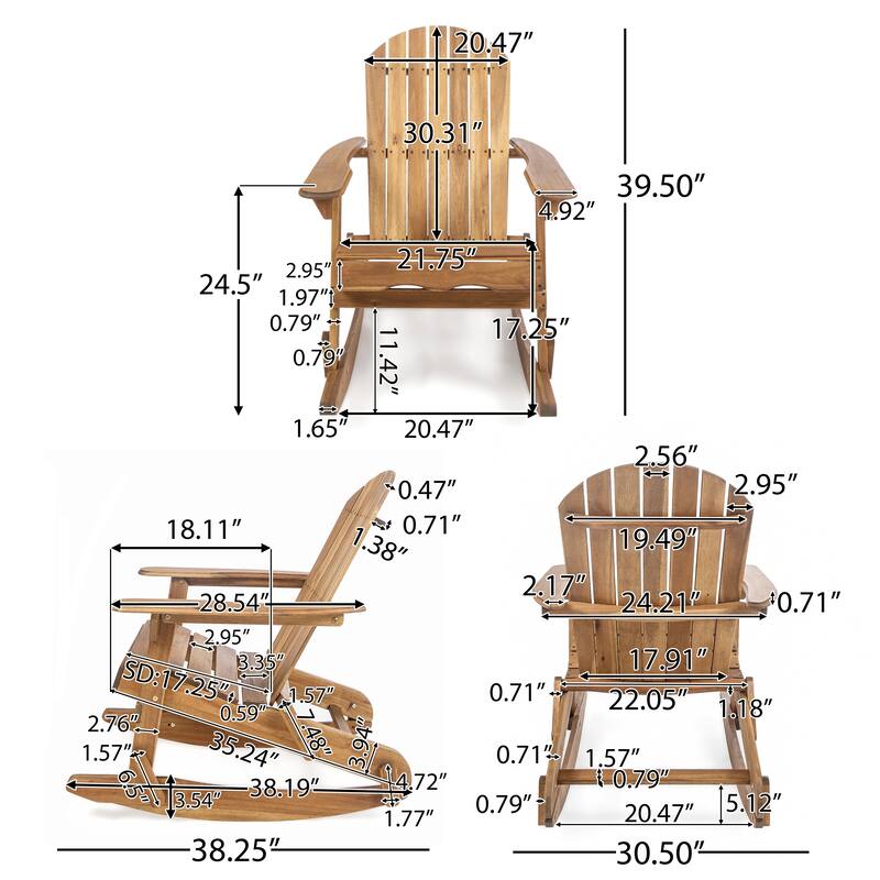Malibu Outdoor Adirondack Rocking Chair by Christopher Knight Home
