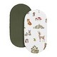 preview thumbnail 2 of 4, Sweet Jojo Designs Woodland Forest Animals Boy Girl Unisex/Gender Neutral 2 Pack Baby Bassinet Fitted Sheets Friends Watercolor