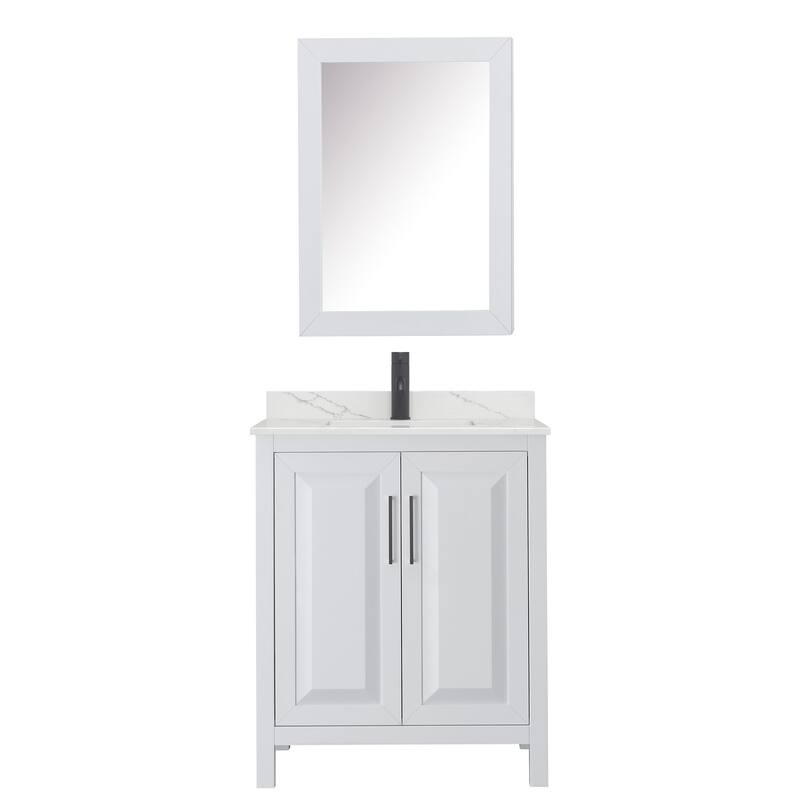 Wyndham Collection WCV252530S-QTZ-UNSMED Daria 30" Free Standing