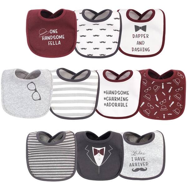 slide 1 of 1, Hudson Baby Infant Boy Cotton Bibs 10pk, Ladies I Have Arrived, One Size - Ladies I Have Arrived - One Size One Size - Ladies I Have Arrived