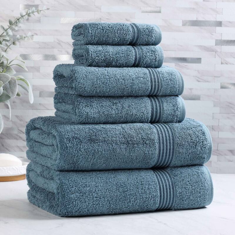 Superior Heritage Egyptian Cotton Absorbent 6-Piece Towel Set