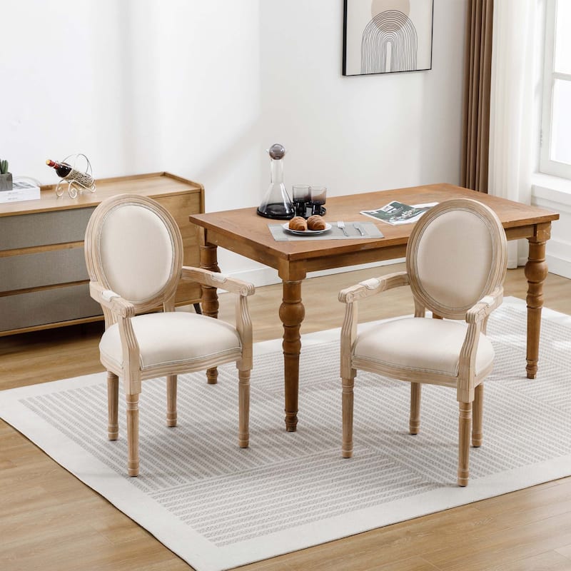 French Style Solid Wood Dining Chair,Set of 2