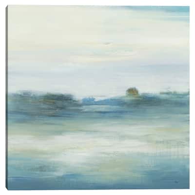 Soothing Scenery by Lisa Ridgers Canvas Art Print - Blue