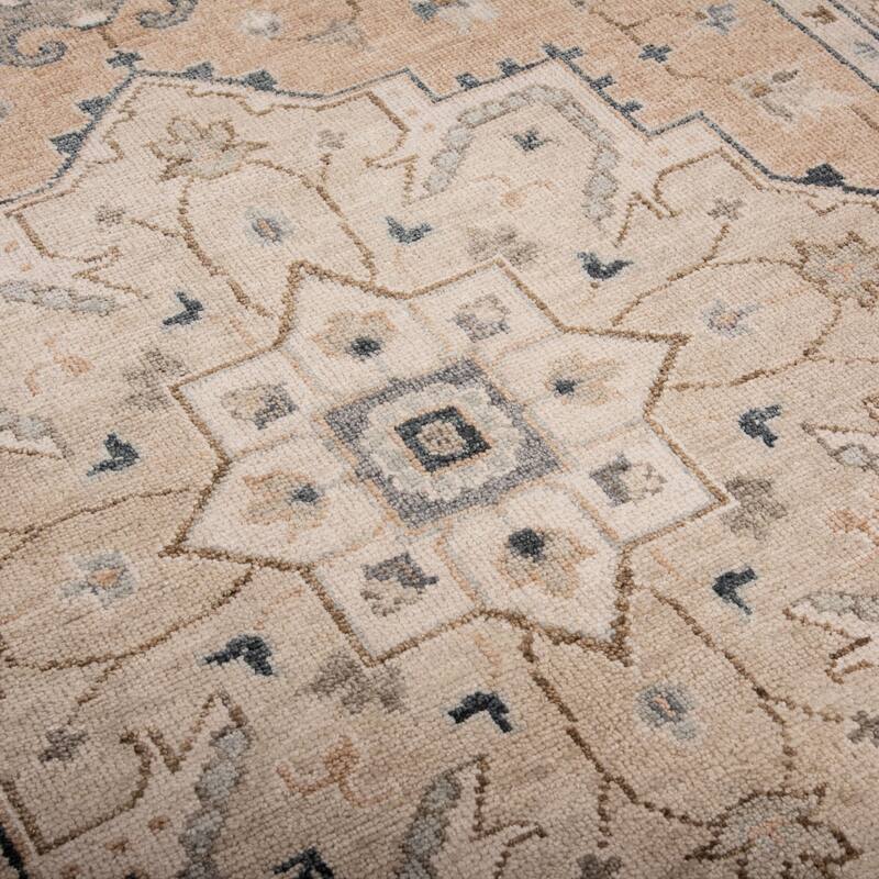 Alora Decor Lush Medallion Hand Knotted Wool Area Rug