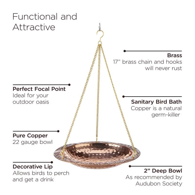 Good Directions Pure Copper Bird Bath By Good Directions
