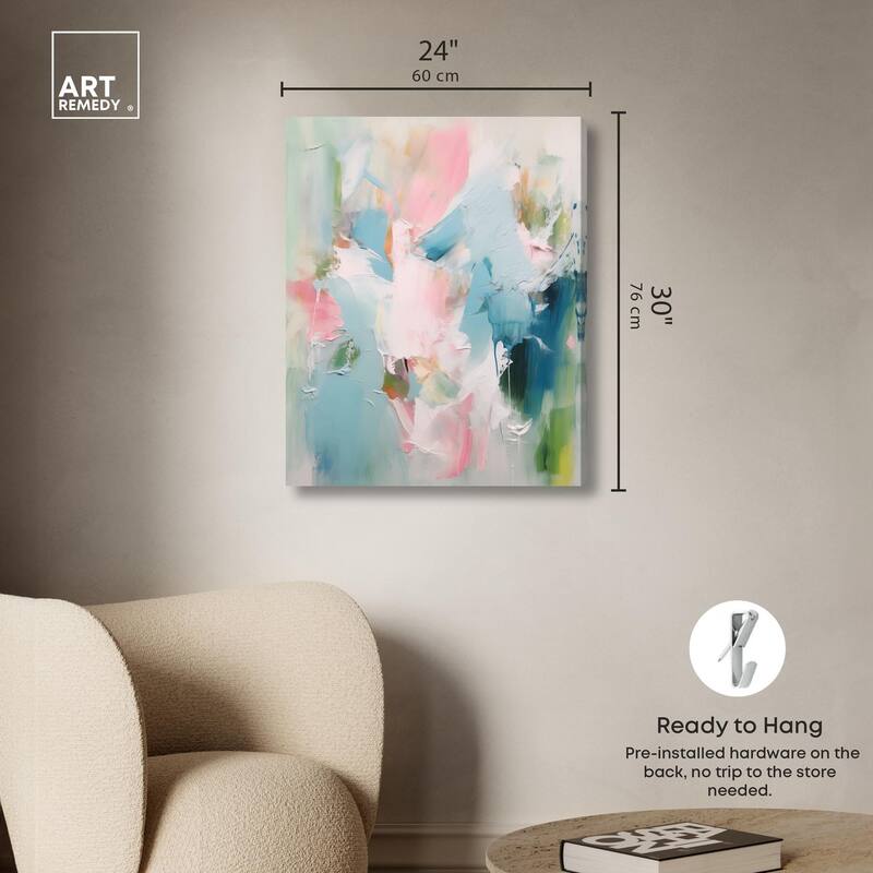 Neon Breeze II Canvas by Art Remedy, Gallery Wrapped