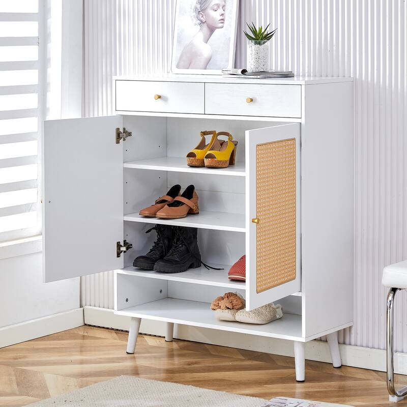 Modern minimalist Storage Cabinet, Japanese rattan shoe Cabinet, bed top Cabinet, small home furniture.