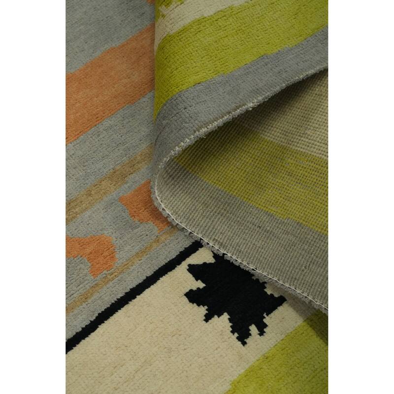 Handmade Wool Gabbeh Vegetable Dye Area Rug Handmade Carpet - 9' 1'' X 6' 0''