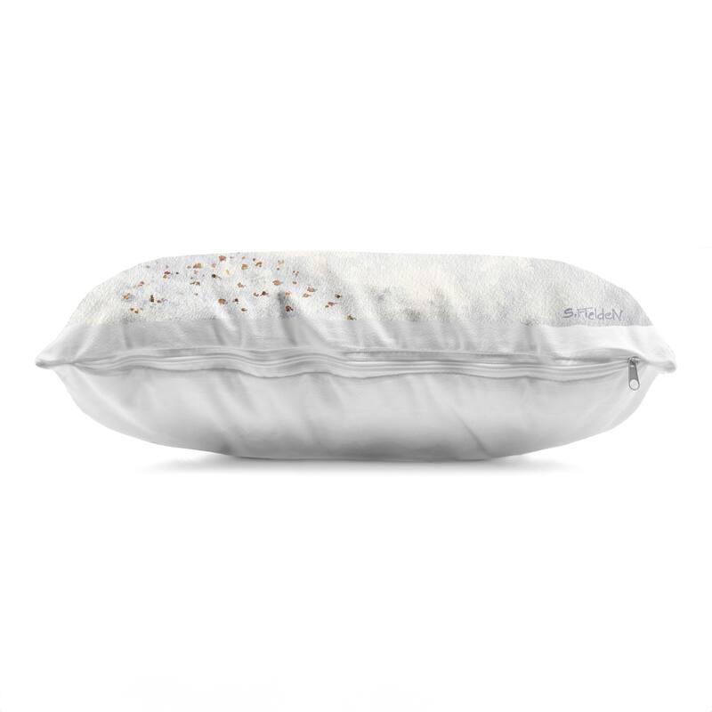 Stupell Red Cardinal in Snow Decorative Printed Throw Pillow Design by Stephanie Fielden