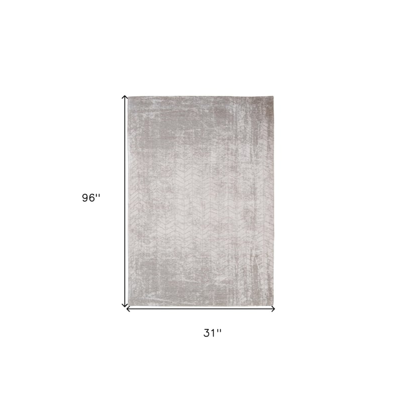 Hewuz Modern Non Skid Woven Area Rug By HomeRoots - 96' X '31' X '0.12