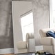 preview thumbnail 23 of 91, Huge Modern Framed Full Length Floor Mirror 71x24 - Silver/Grey